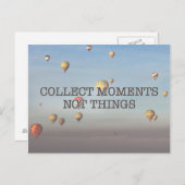 Momente sammeln, nicht Dinge Postkarte (Vorne/Hinten)