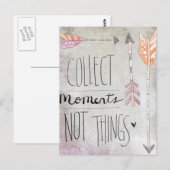 Momente sammeln, nicht Dinge Postkarte (Vorne/Hinten)