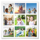 Momente Treasured: Anpassbare 9-FotoCollage Fotodruck (Vorne)