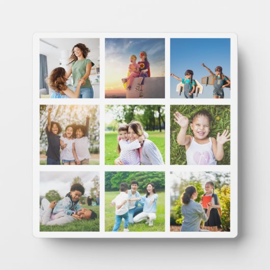 Momente Treasured: Anpassbare 9-FotoCollage Fotoplatte (Vorderseite)