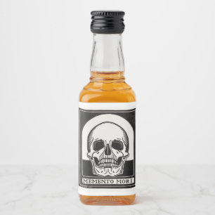 Momento Mori Skull Liquor Flasche Etikett