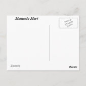 Momento Mori Vintage Postkarte (Rückseite)