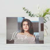 MOMENTOUS SCRIPT FOTO GRADUIERUNG DANKESKARTE (Stehend Vorderseite)