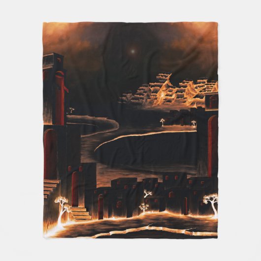 "Moments After" - geheimnisvolle kryptische Kunst. Fleecedecke (Vorderseite)