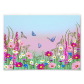 Moments in Bloom flower meadow garden wall poster (Vorne)