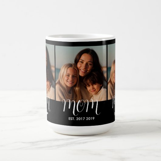 MomEstablishedScript Black 3 Photo Kaffeetasse (Mittel)