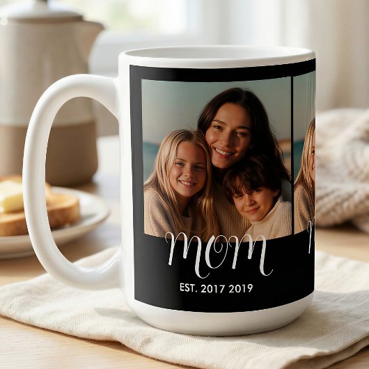 MomEstablishedScript Black 3 Photo Kaffeetasse