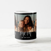 MomEtablierteSchrift Schwarz 3 Foto Kaffeetasse (Mittel)