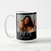 MomEtablierteSchrift Schwarz 3 Foto Kaffeetasse (Links)