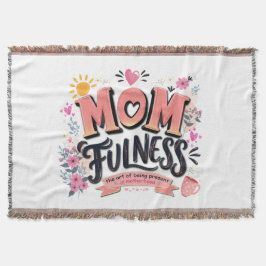 Momfulness achtsame Mutterschaft-Typografie Decke