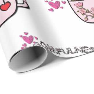 Momfulness-Blumentassendesign ohne Naht Geschenkpapier
