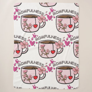 Momfulness-Blumentassendesign ohne Naht Sherpadecke