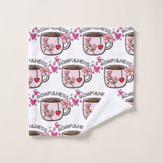 Momfulness-Blumentassendesign ohne Naht Waschlappen