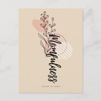Momfulness Boho Floral Namensschrift Design Postkarte