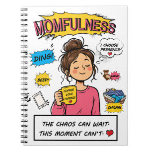 Momfulness-Comic-Zitat für achtsame Mütter Kunst Notizblock