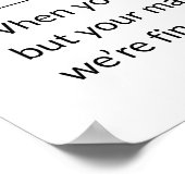 Momfulness Definition Funny Mom Wall Art Poster (Ecke)