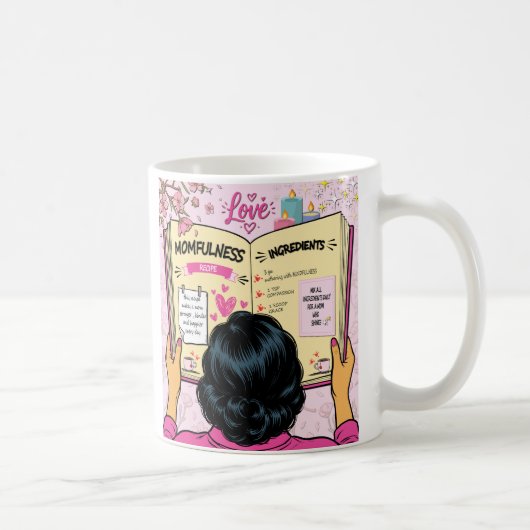 Momfulness-Kochbuch Niedliche Comic-Kunst Kaffeetasse (Rechts)