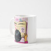 Momfulness-Kochbuch Niedliche Comic-Kunst Kaffeetasse (Vorderseite Links)