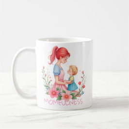 Momfulness Watercolor Mother & Child Art Kaffeetasse