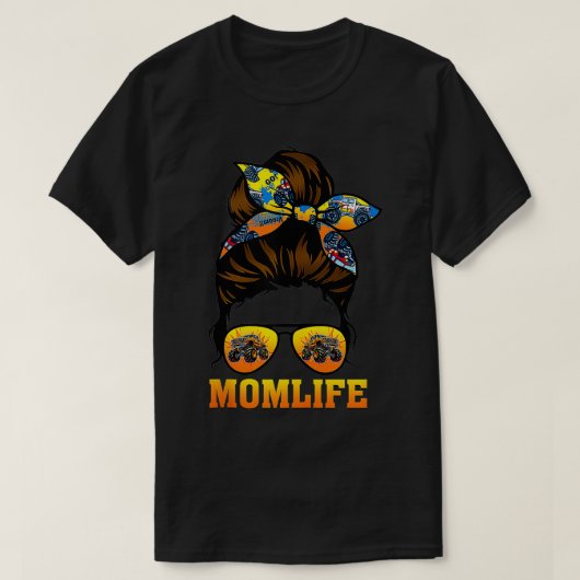 Momlife Mama Monster LKW LKW Lust auf Spaß T-Shirt (Design vorne)