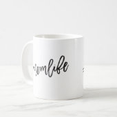 #MOMLIFE schwarzes, minimales Skript lustiges Zita Kaffeetasse (Vorderseite Links)
