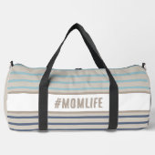Momlife türkis blau und beige duffle bag (Vorderseite)