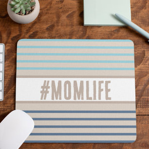 Momlife türkis blau und beige mousepad