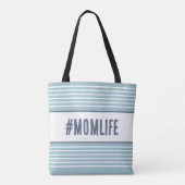 Momlife türkis und weiß tasche (Rückseite)