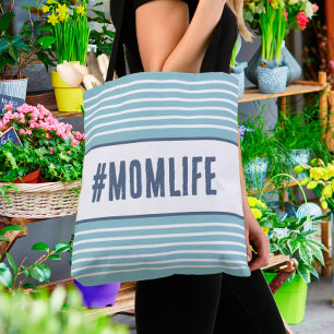 Momlife türkis und weiß tasche