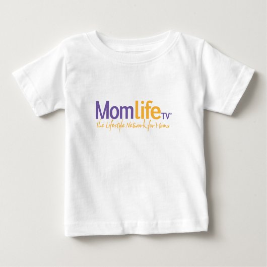 MomLifeTV® Baby-T-Shirt - weiß Baby T-shirt (Vorderseite)