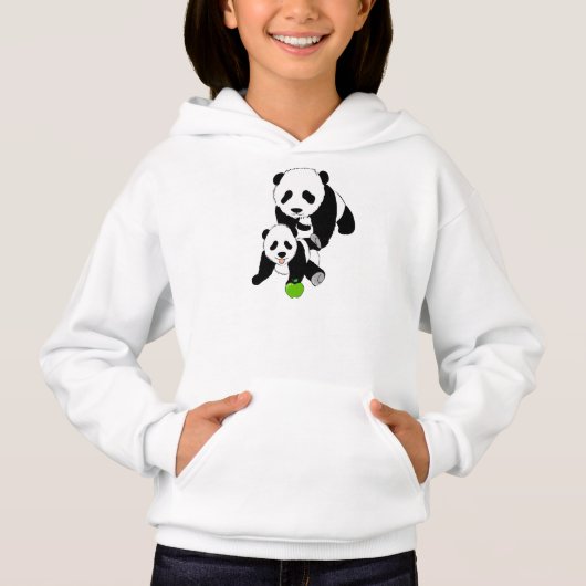 Momma and Baby Panda Hoodie (Vorderseite)