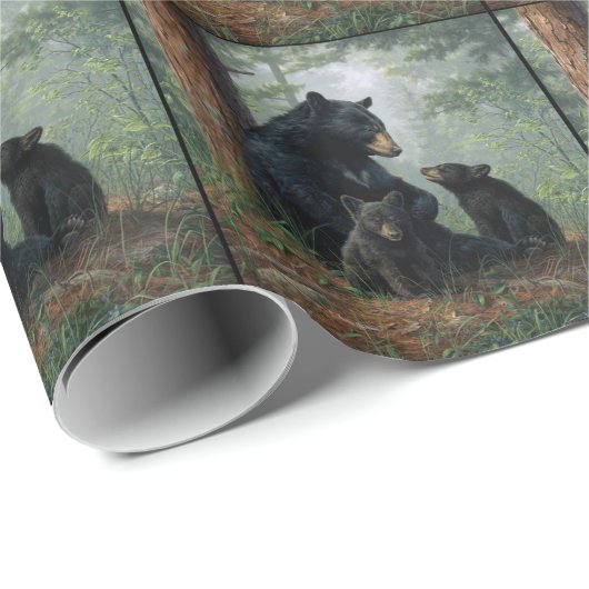 Momma Bär Geschenkpapier (Rolleneckpunkt)