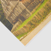 Momma Barn mit ihrem Baby-Stall verwittert Seidenpapier (Ausschnitt)