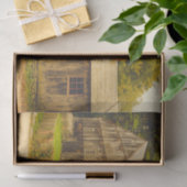 Momma Barn mit ihrem Baby-Stall verwittert Seidenpapier (Geschenk)