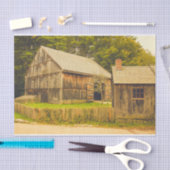 Momma Barn mit ihrem Baby-Stall verwittert Seidenpapier (Handwerk)