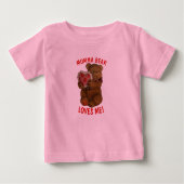 Momma Bear Lieben Me Teddy and Heart Baby T-shirt (Vorderseite)