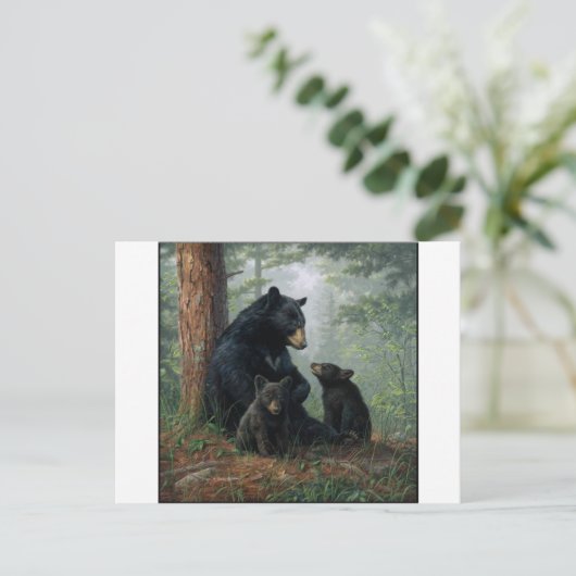 Momma Bear Postkarte (Stehend Vorderseite)