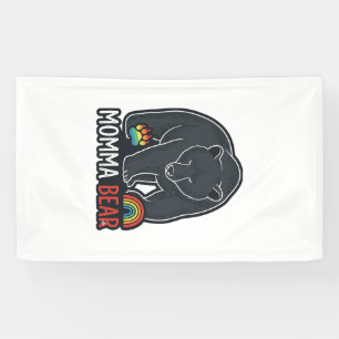 Momma Bear Regenbogen Vintage Gravur Shirt Design  Banner