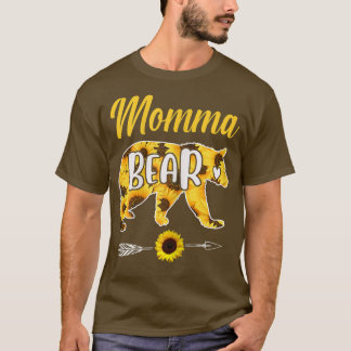 Momma Bear Sonnenblume Mutter Familie T-Shirt