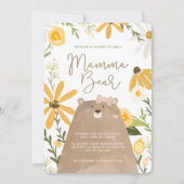 Momma Bear & Sweet Honey Bee Baby Girl Dusche Einladung (Vorderseite)