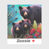 Momma Bear und Cubs Aufkleber (Blatt)