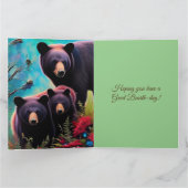 Momma Bear und Cubs Geburtstagskarte Karte (Innenseite)