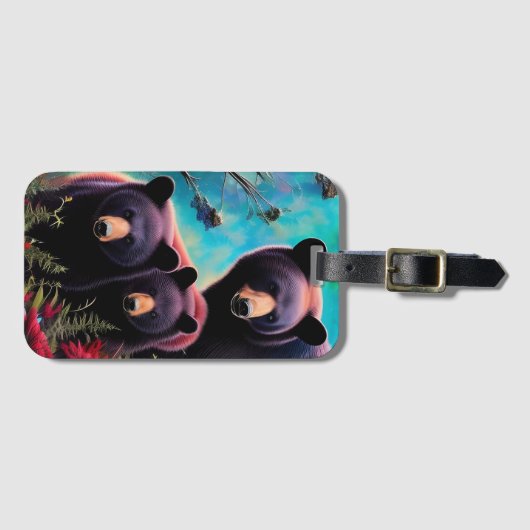 Momma Bear und Cubs Gepäckanhänger (Vorderseite (Horizontal))