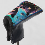 Momma Bear und Cubs Golf Headcover (3/4 Vorderseite)
