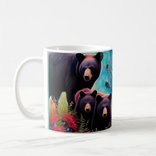 Momma Bear und Cubs Kaffeetasse (Links)
