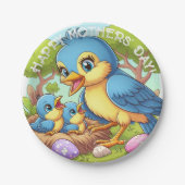 Momma Bird Mother Day Pappteller (Vorderseite)