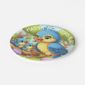 Momma Bird Mother Day Pappteller (Schrägansicht)