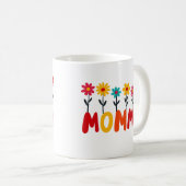 MOMMA Bloom - Whimsical Floral Hand Gezeichnet Kun Kaffeetasse (VorderseiteRechts)