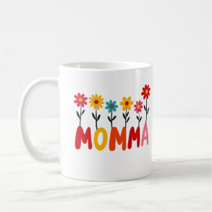 MOMMA Bloom - Whimsical Floral Hand Gezeichnet Kun Kaffeetasse