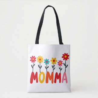 MOMMA Bloom - Whimsical Floral Hand Gezeichnet Kun Tasche